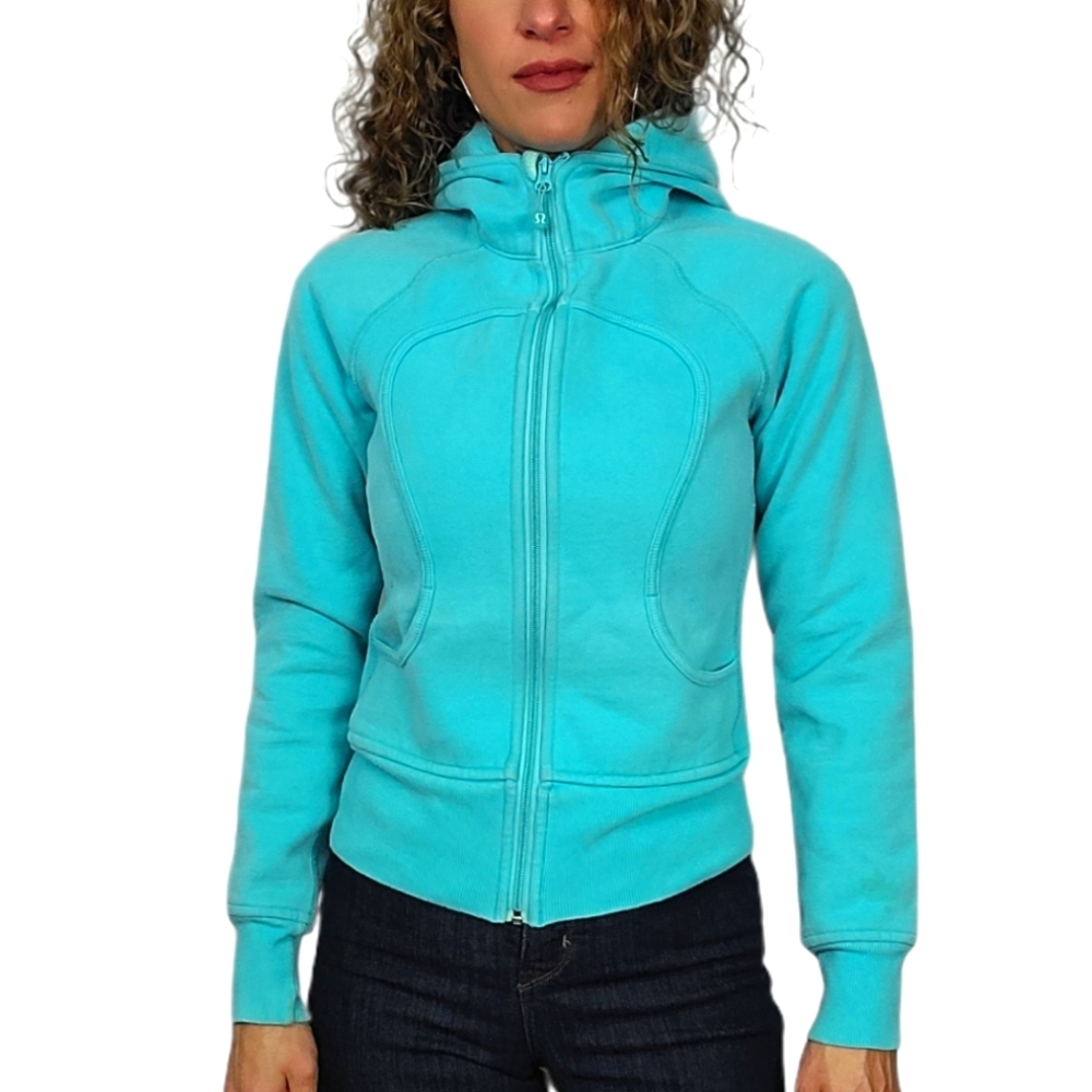 Limited Edition Lululemon Scuba Hoodie Size 4 Turquoise
